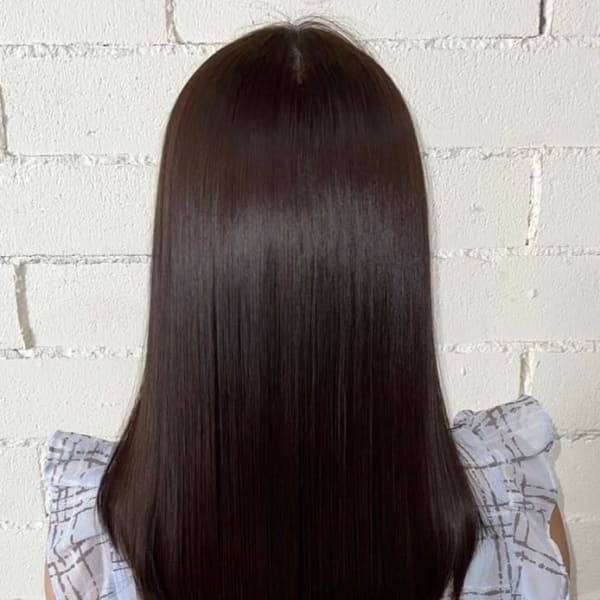 髪質改善カラー　ナチュラルブラウン　艶髪カラー　地毛風カラー|atelier mim