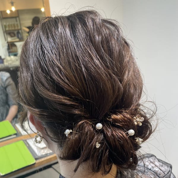 ギブソンタック結婚式お呼ばれヘア×小野ふゆり