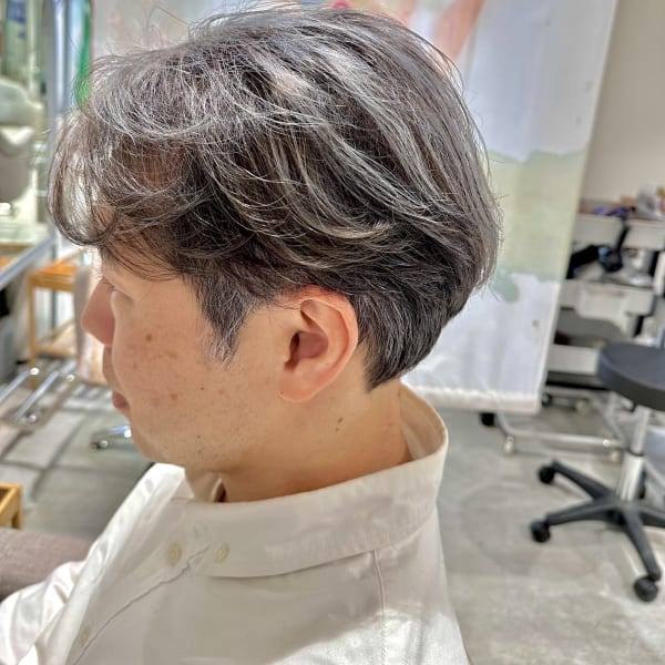 【三木田】メンズ白髪ぼかしハイライト