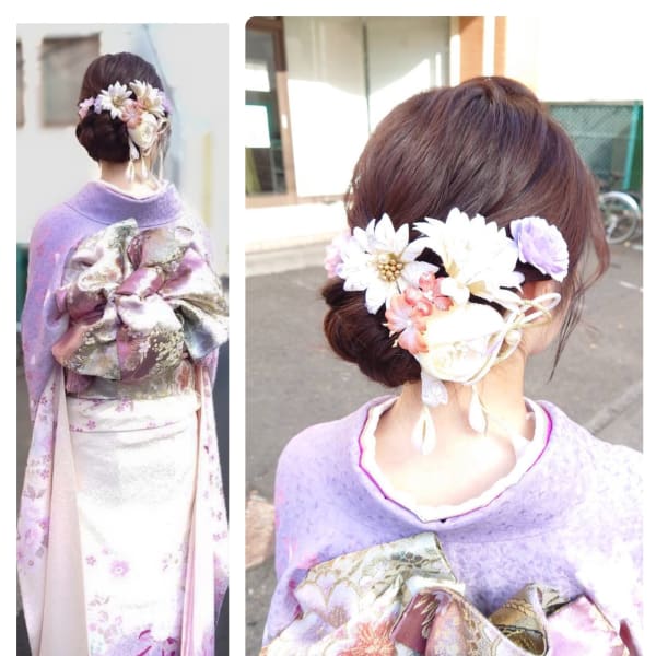 華やか振袖着付け+ヘアセット|Hair Salon Lashic...らしく