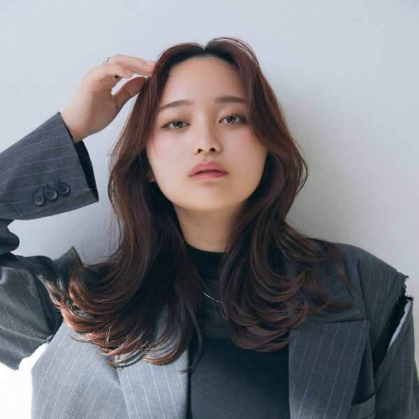 〈江戸桃海〉顔周りレイヤー/レイヤー/ブラウンカラー/吉祥寺