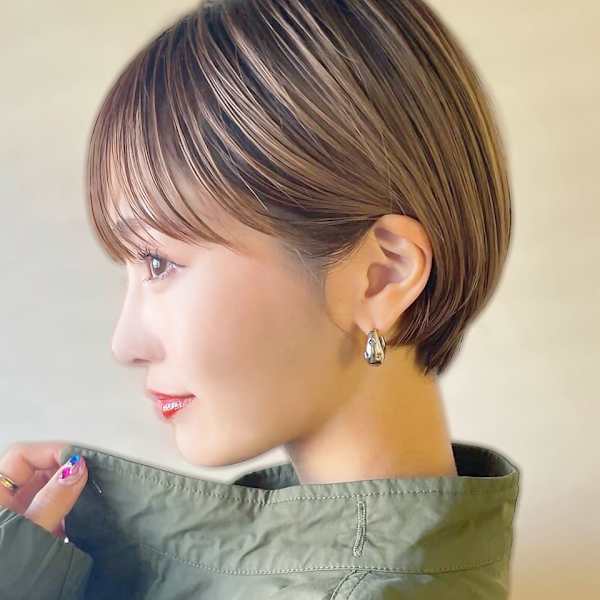 20代30代大人可愛い★小顔ボブ丸みショートウルフカット