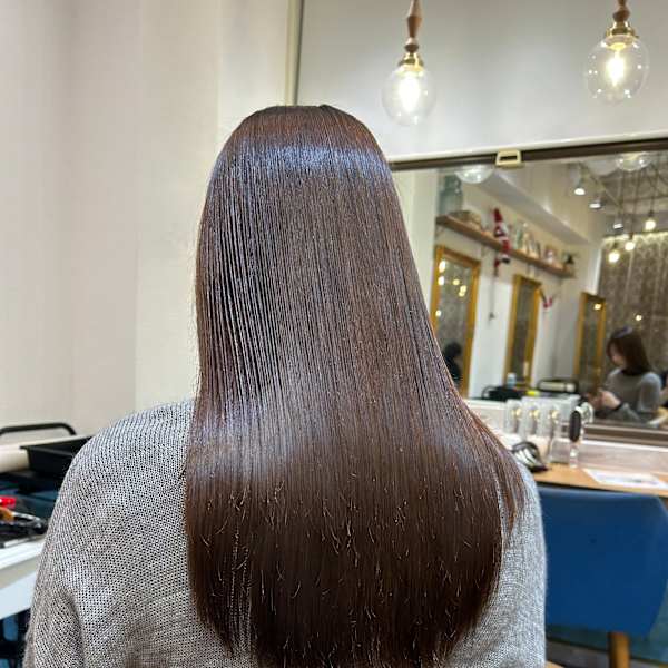 艶々の美髪！乾かすだけ簡単☆美髪ボブ/美髪縮毛矯正[北千住]|Lond avenir 北千住