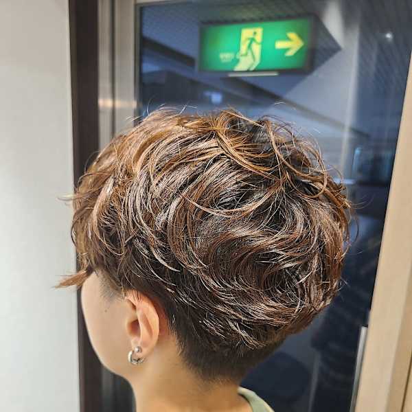 ハンサムショート×ナチュラルパーマ