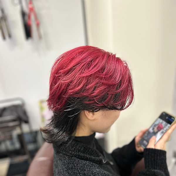 毛流れウルフ × ツートンカラー