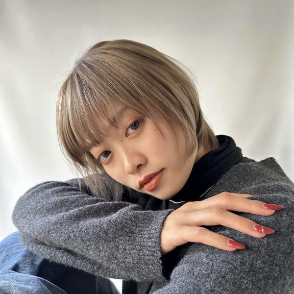 ボブウルフ/ショートレイヤー/透明感カラー/美髪改善