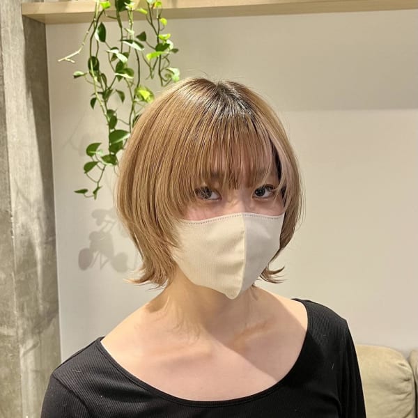 黒髪/ボブルフ/ネビージュ/小顔/ワンレン/仙台/髪質改善|ブリーチ&トリートメント&ショート HETTU 仙台駅前店