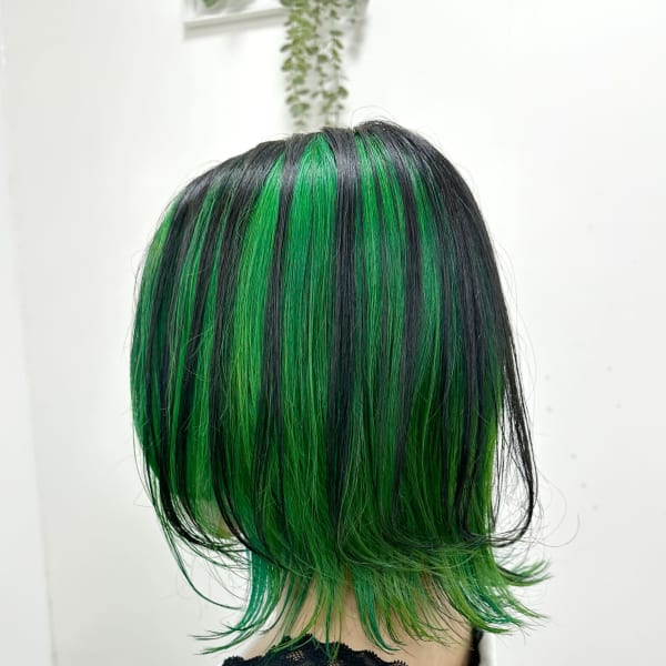 アンブレラカラー グリーン×ブラック