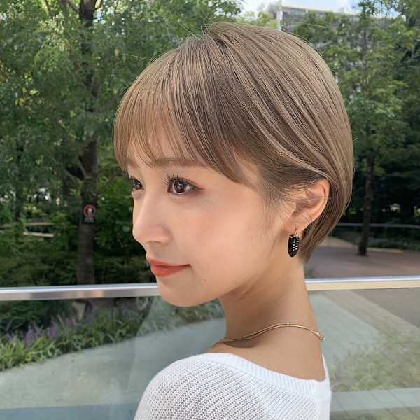髪質改善.オリーブベージュショート美髪*西荻窪