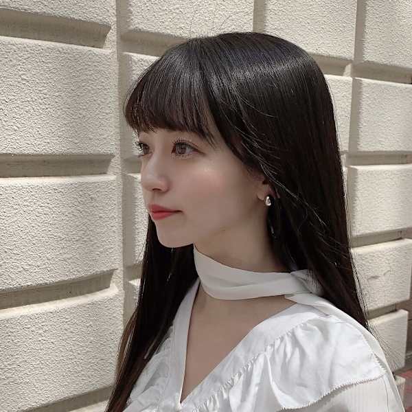 ぱっつん前髪ナチュラルストレート*Zina梅田