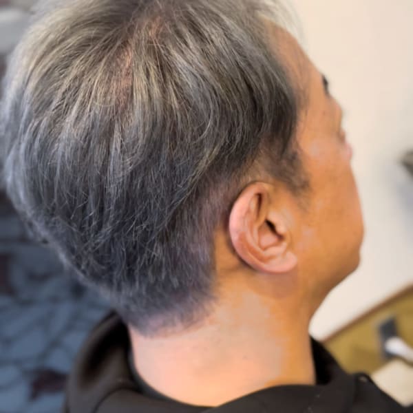 メンズ脱白髪染めハイライトカラー