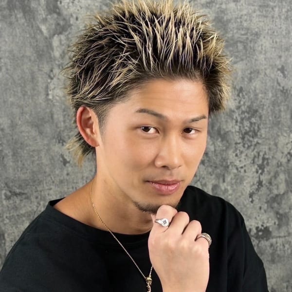 ツーブロスパイキーショート