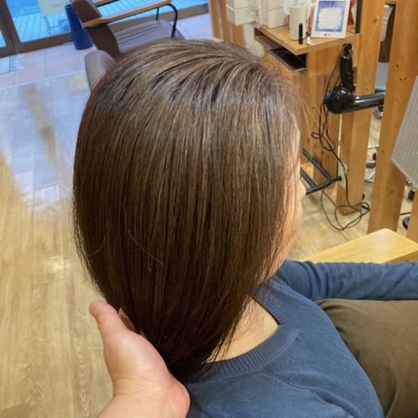 お客様髪質改善データ1529（白髪ぼかしラベンダー）