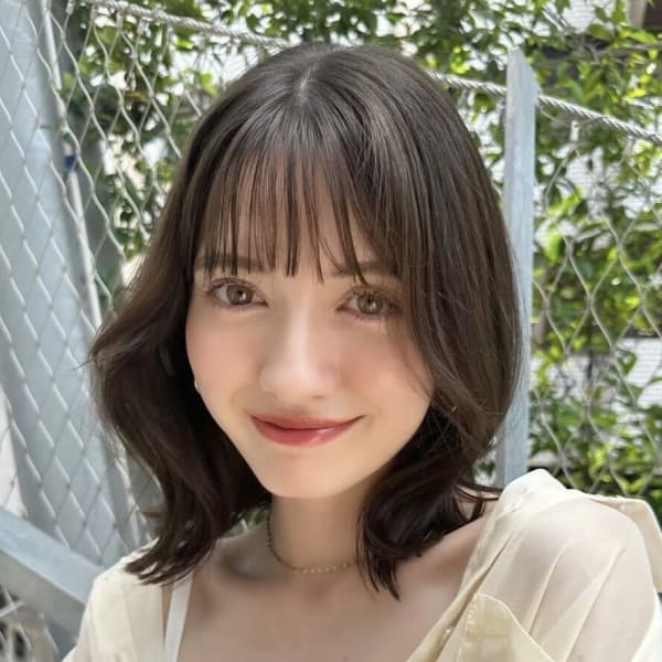 髪質改善オリーブグレージュボブルフ美髪Zina千早|全席個室美容室 Zina 千早 髪質改善&トリートメント