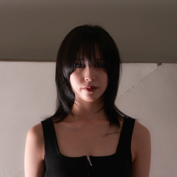 マッシュバングレイヤースタイル