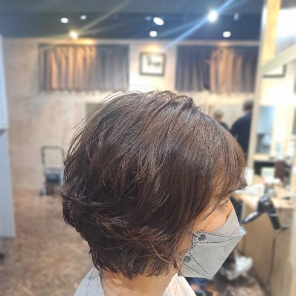 ショートボブ×パーマ