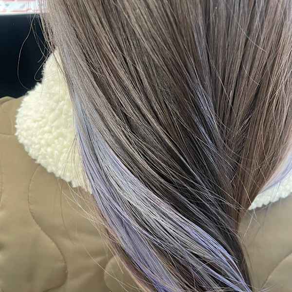 インナーカラーペールカラーバイオレットグレーベージュ