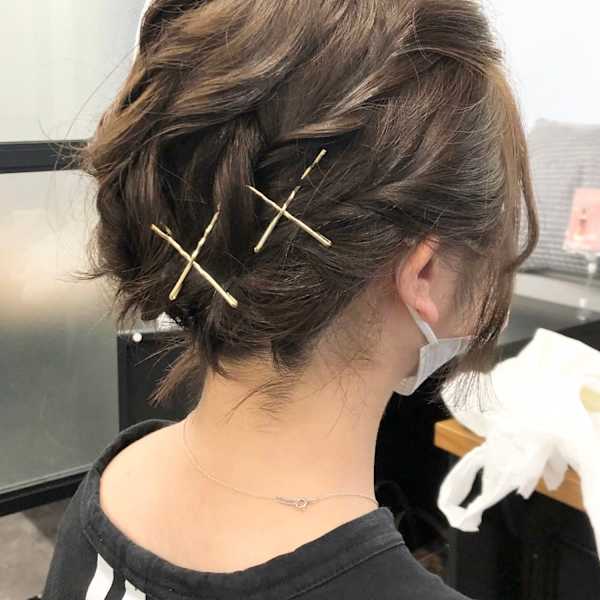 ショートでも◎アップアレンジ結婚式パーティヘアアレンジ