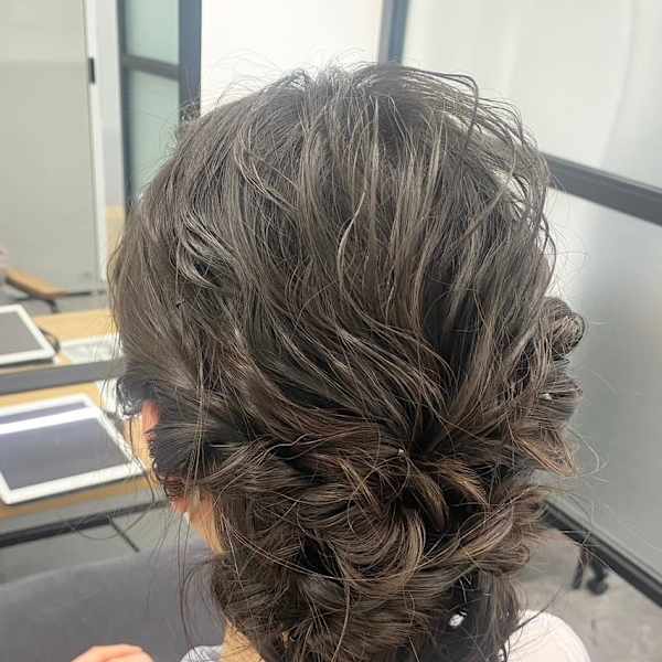 編み込み*お呼ばれパーティーヘアセット
