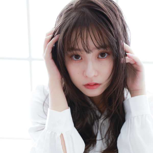 ダークアッシュ セミディ   ネビージュ ウェーブパーマ