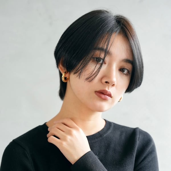 髪質改善黒髪ワンレンショート美髪*Zina吉祥寺