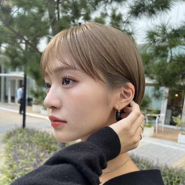 髪質改善ことりベージュショートカット*Zina南草津
