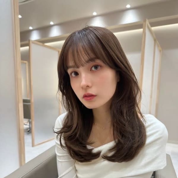 髪質改善毛先カールネビージュブラウ美髪*Zina横浜|全席個室美容室 Zina 横浜 髪質改善&トリートメント【ジーナ】