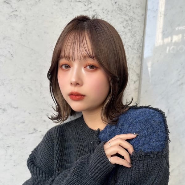 髪質改善グレージュカラー外ハネボブ美髪*Zina横浜|全席個室美容室 Zina 横浜 髪質改善&トリートメント【ジーナ】