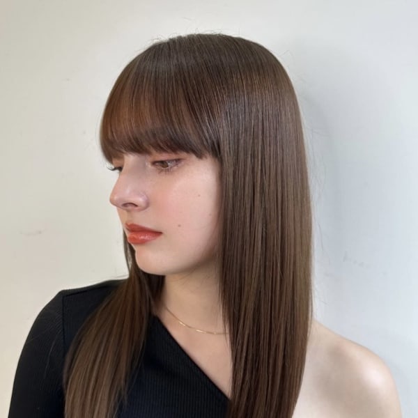 髪質改善ぱっつん前髪ストレート美髪*Zina横浜