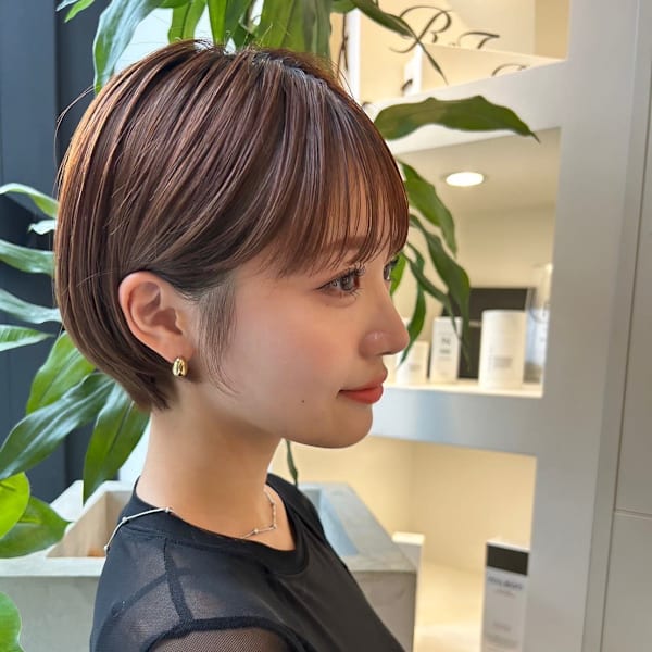 髪質改善前髪長めマッシュショート美髪*Zina本八幡