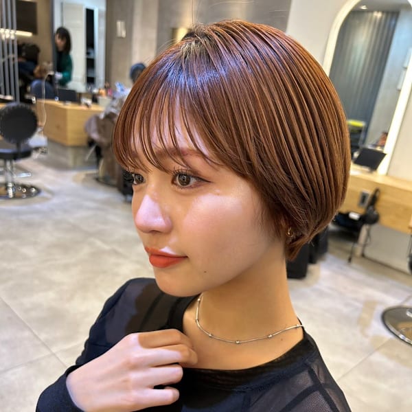 髪質改善前髪長めマッシュショート美髪*Zina本八幡