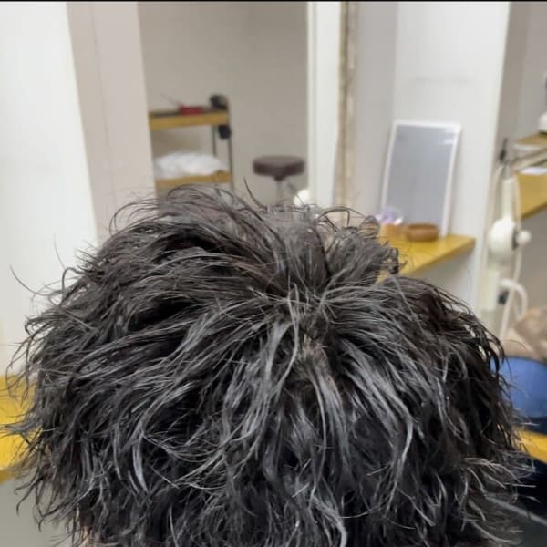 波巻きツイストパーマ