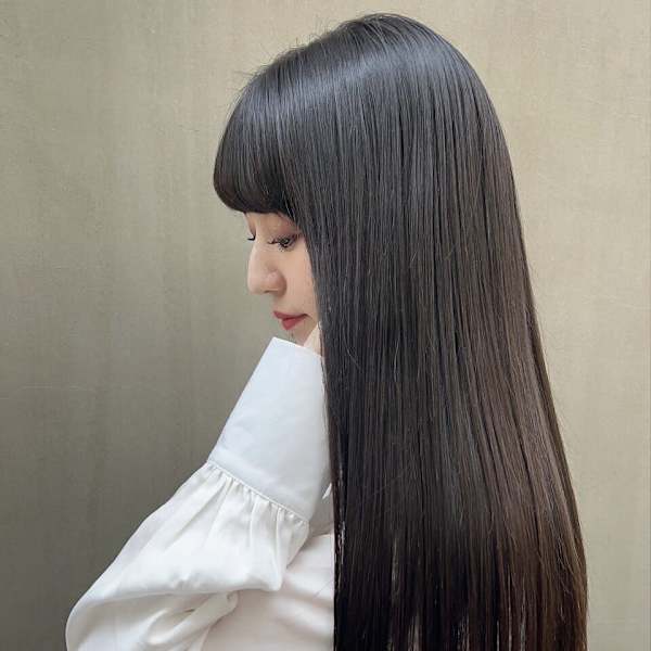 髪質改善ぱっつん前髪透明感ストレート*Zina北千住