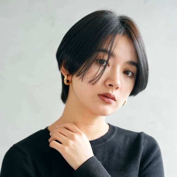 髪質改善黒髪ワンレンショート美髪*Zina札幌大通