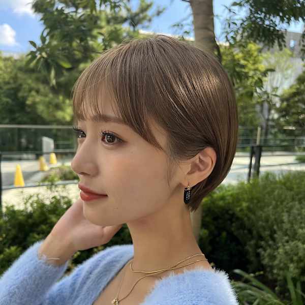 髪質改善小顔ミントアッシュショート美髪*Zina札幌