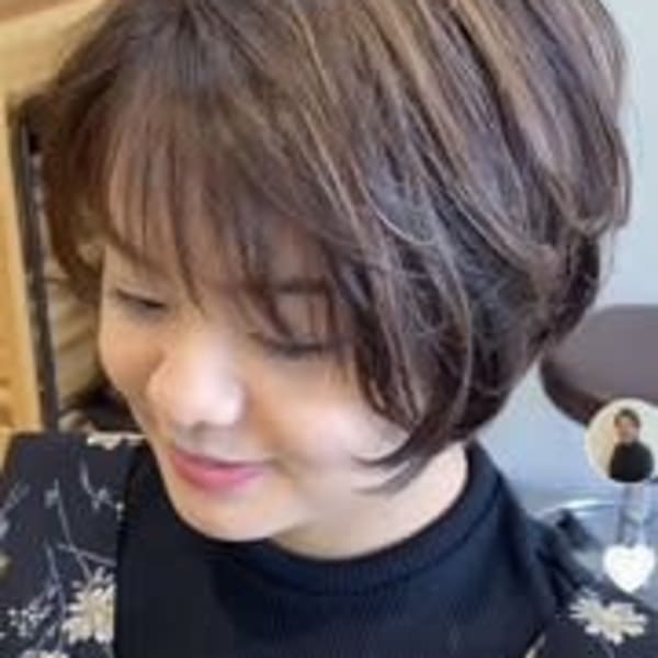 大人美人ショート！白髪ぼかしカラー！［川越駅］|Elisa 川越駅前店