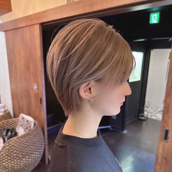 透明感カラー×ショート