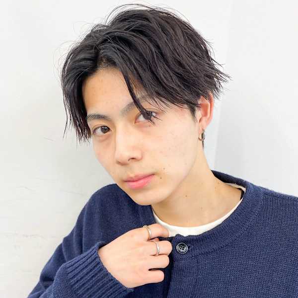 韓国センターパートウルフパーマツイストスパイラルパーマゆるめ