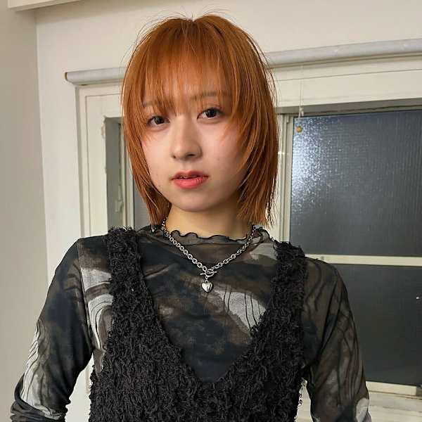 レイヤーボブ/オレンジベージュ__下北沢