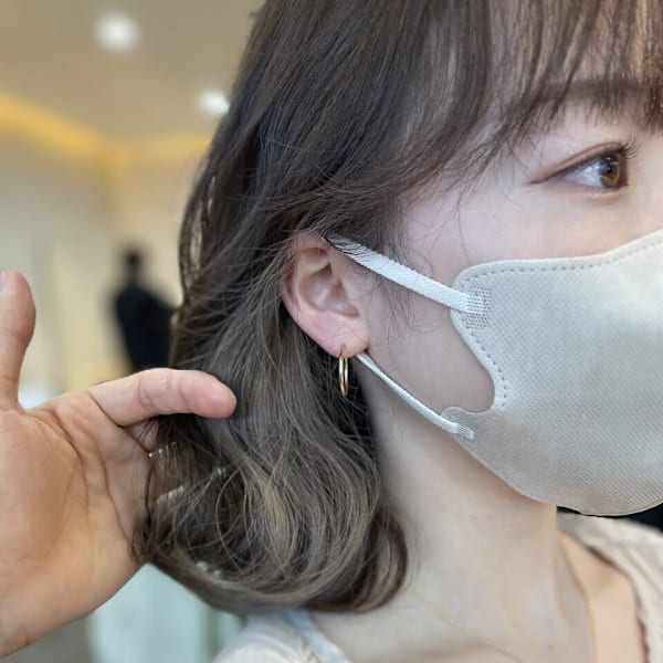 イヤリングカラー/ハイトーンカラー|カラー専門店 color lover 自由が丘