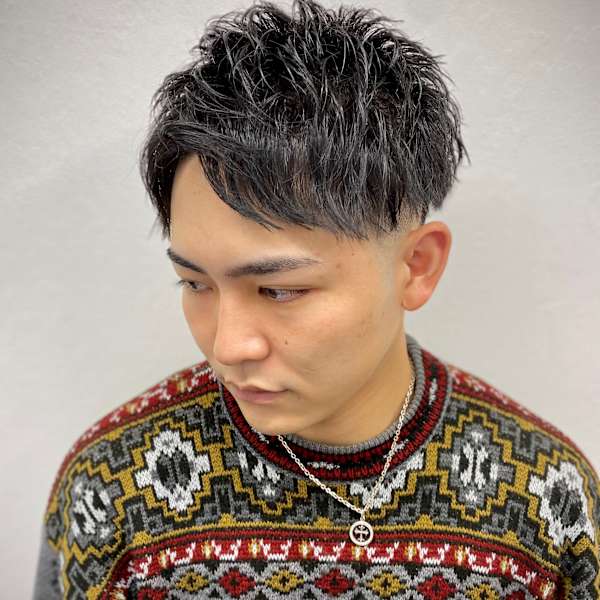 アップバング/ビジネスヘア//美容室/フェード