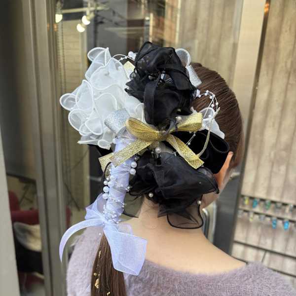 成人式ヘア/あみおろし/リボン/錦糸町北口