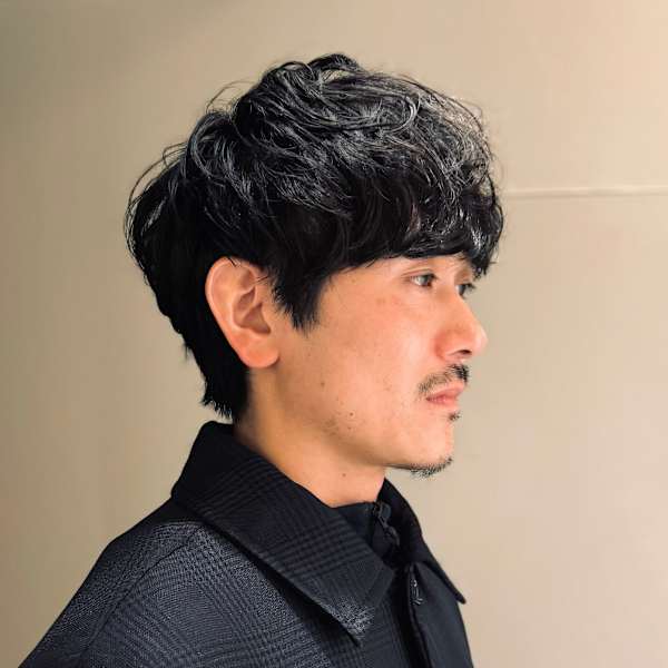 前髪が割れる方必見！重めパーママッシュ