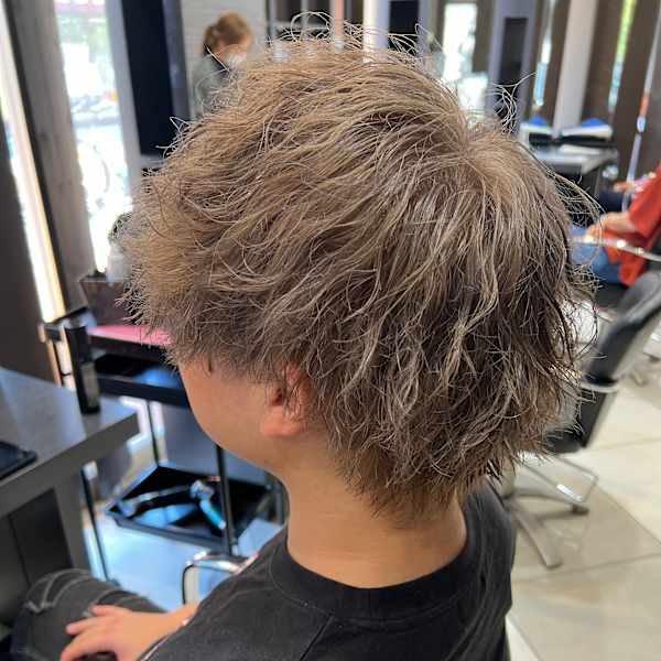 メンズパーマ波巻きミックスツイストスパイラルパーマ