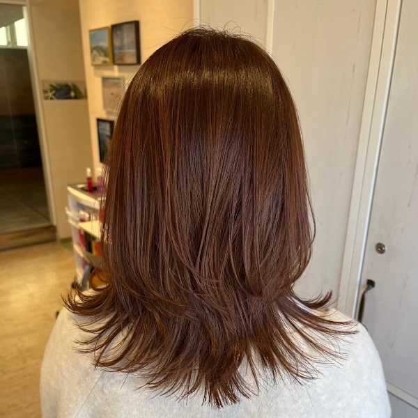 髪質改善/オージュア/ブラウン系/艶カラー/くびれスタイル|TRIBECA smart salon