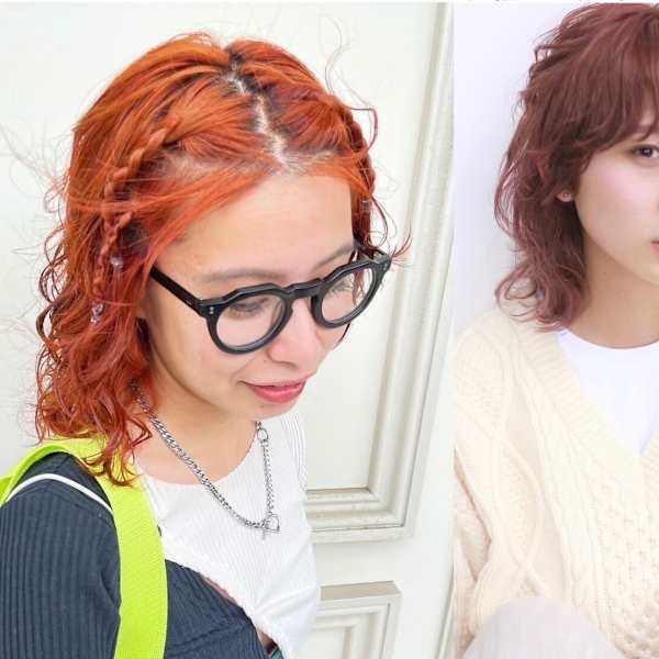 オレンジ×ピンクパープル