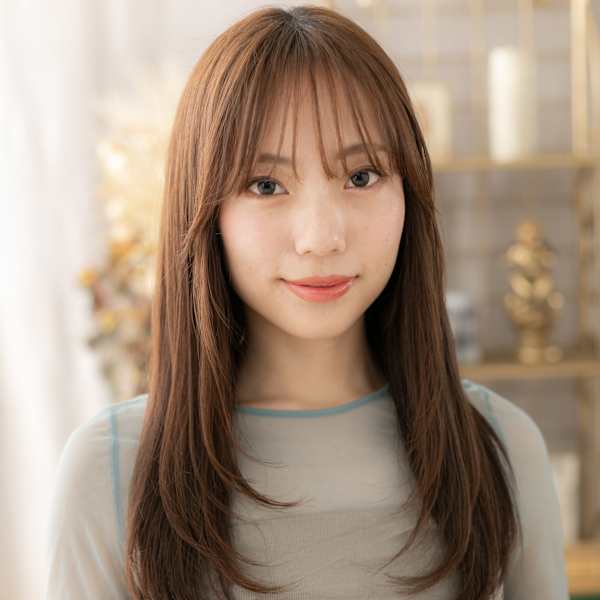 ニュアンスカラー小顔ロングレイヤーカット　マロンベージュ|COVER HAIR bliss 【カバー ヘア ブリス】川口/ららテラス川口東口駅前店