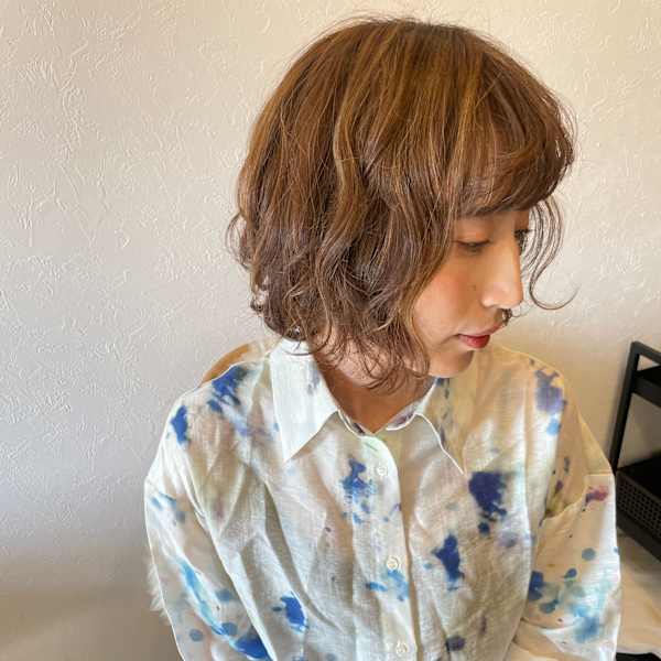 ふわふわウェーブ bob style