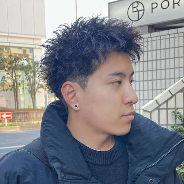 スパイキーショートハイトーンカラーツイストスパイラル