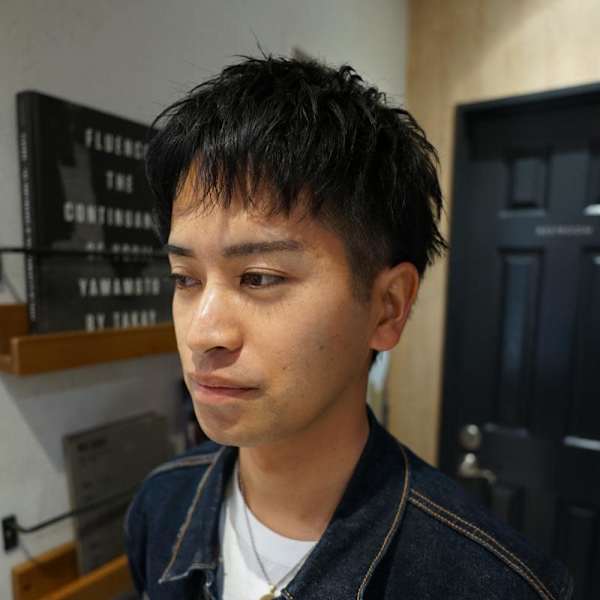 メンズショート/前髪ありスパイキーショート/平塚美容室